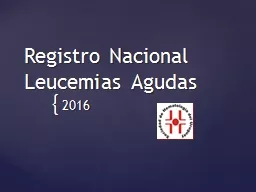 Registro Nacional Leucemias Agudas