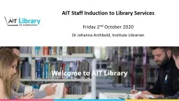 AIT Staff Induction to Library Services