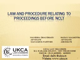 Law and procedure relating to proceedings before