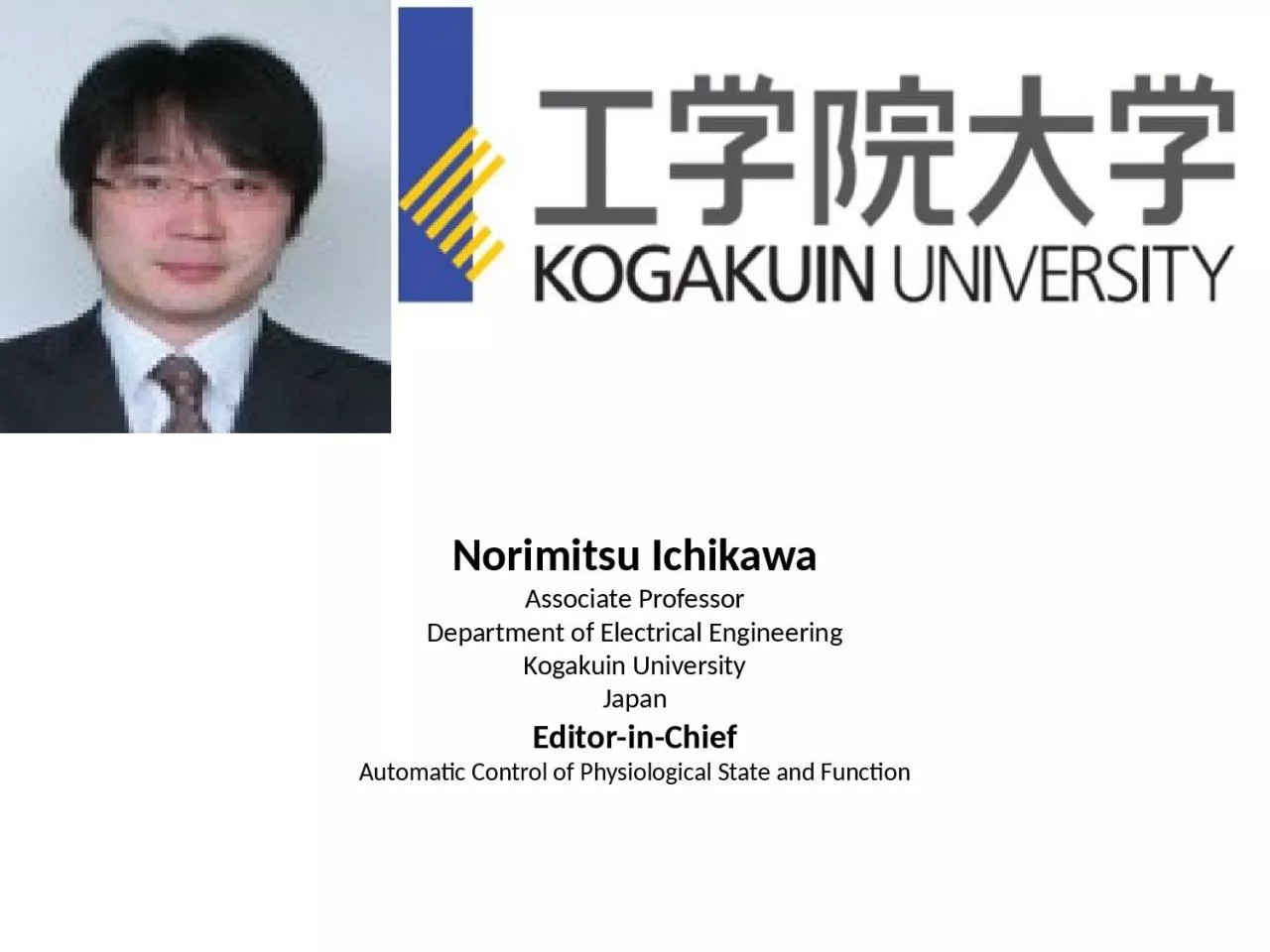 PPT-Norimitsu Ichikawa Associate Professor