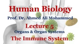 Human Biology   Prof. Dr. Ahmed Ali Mohammed