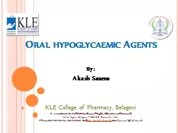 Oral  hypoglycaemic  Agents