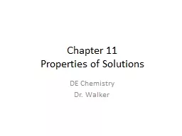 Chapter 11 Properties of Solutions