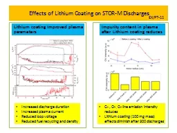 Effects of Lithium Coating on STOR-M Discharges