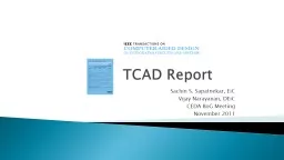TCAD Report Sachin  S.  Sapatnekar
