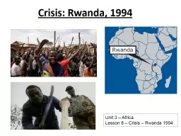 Crisis: Rwanda, 1994 Unit