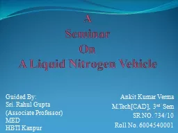A  Seminar  On A Liquid Nitrogen Vehicle