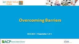 Overcoming Barriers 2013-2014
