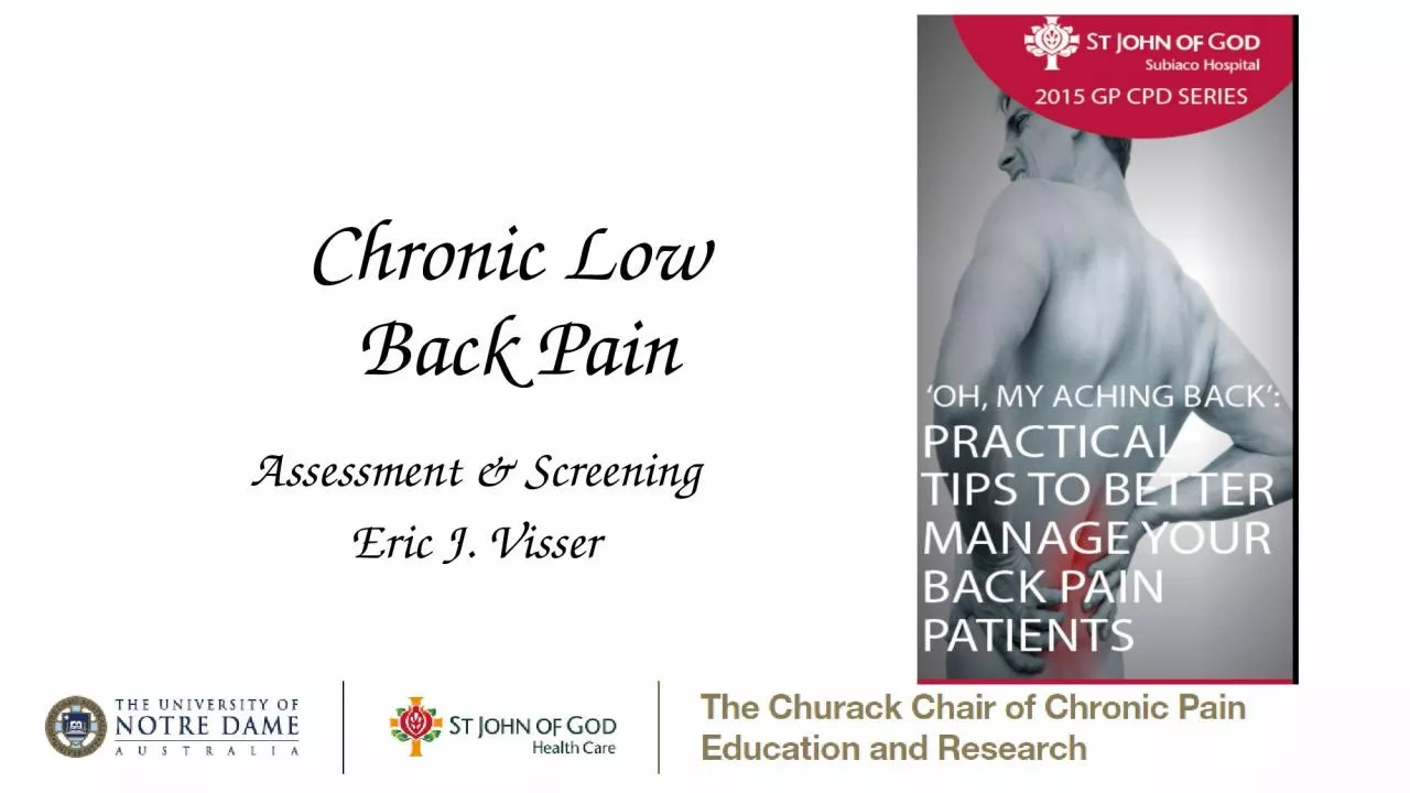 Chronic Low  Back Pain Assessment & Screening