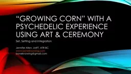 “Growing Corn” with a psychedelic Experience using Art & Ceremony