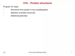 V10 – Protein structures