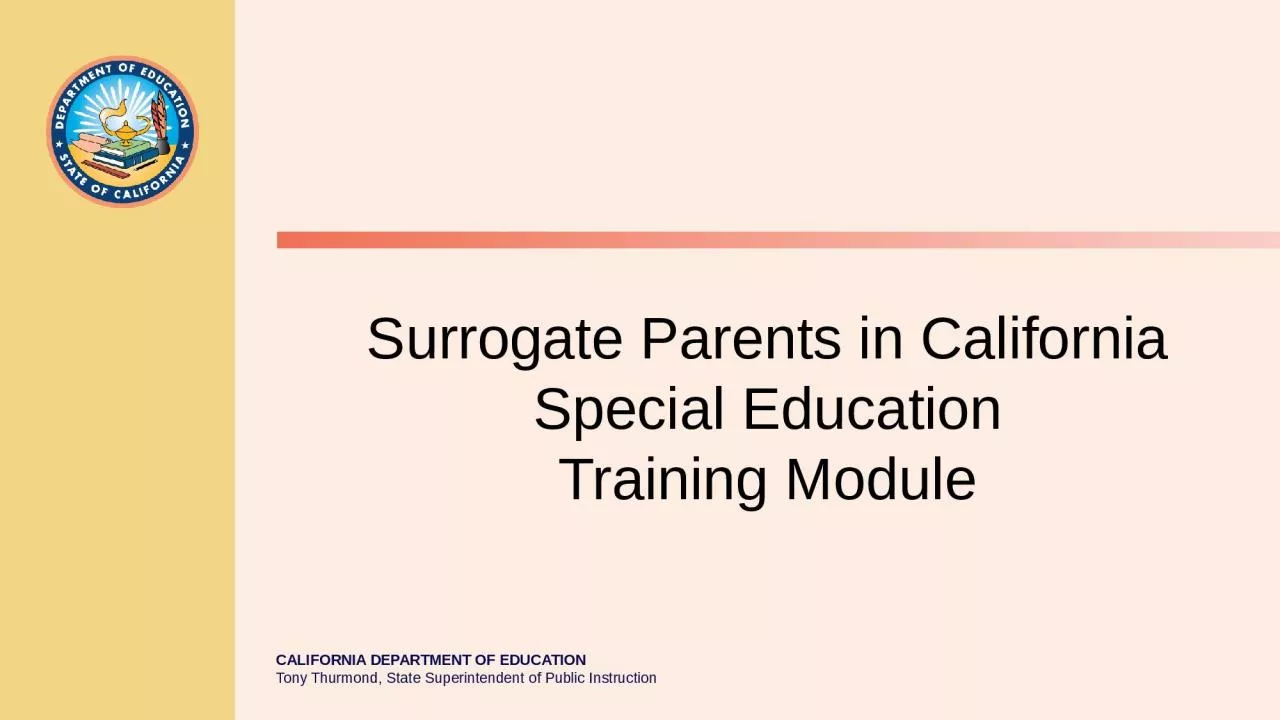 Surrogate Parents in California