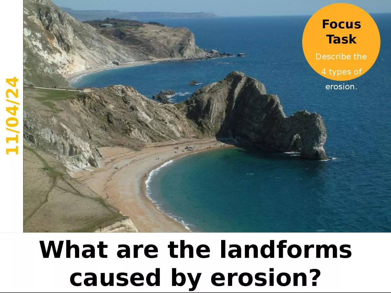 Focus Task Describe the 4 types of erosion.