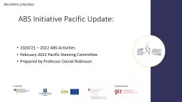 ABS Initiative Pacific Update: