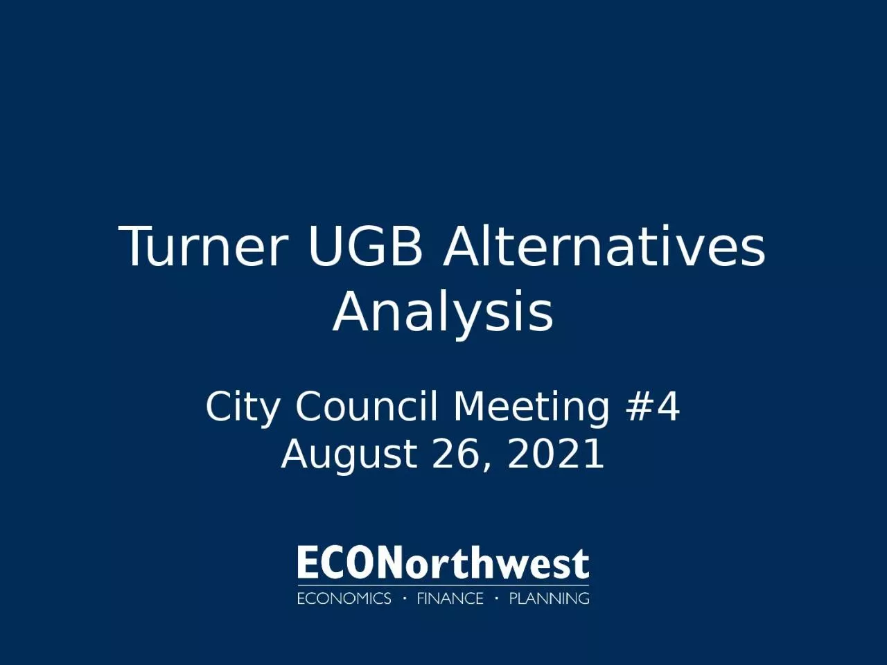 Turner UGB Alternatives Analysis