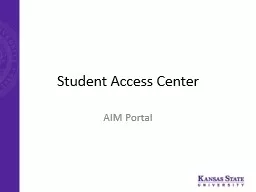 Student Access Center AIM Portal