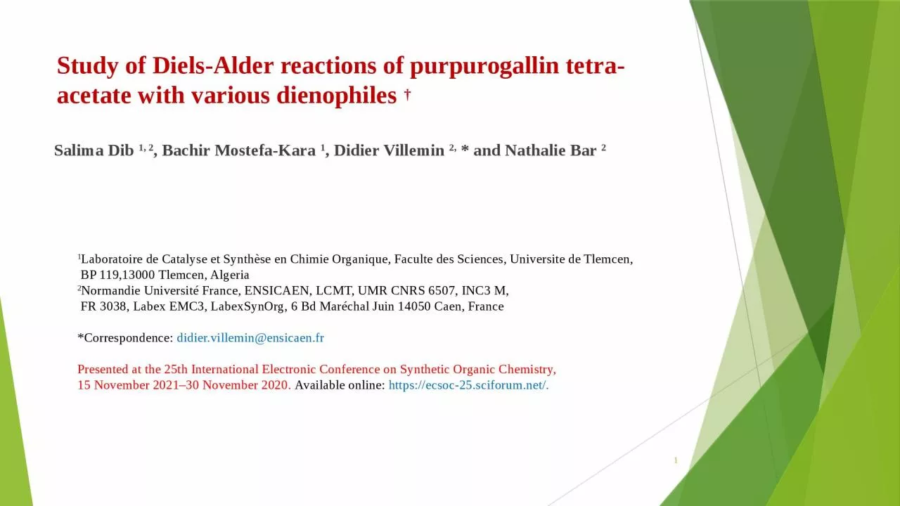 Study of Diels-Alder reactions of