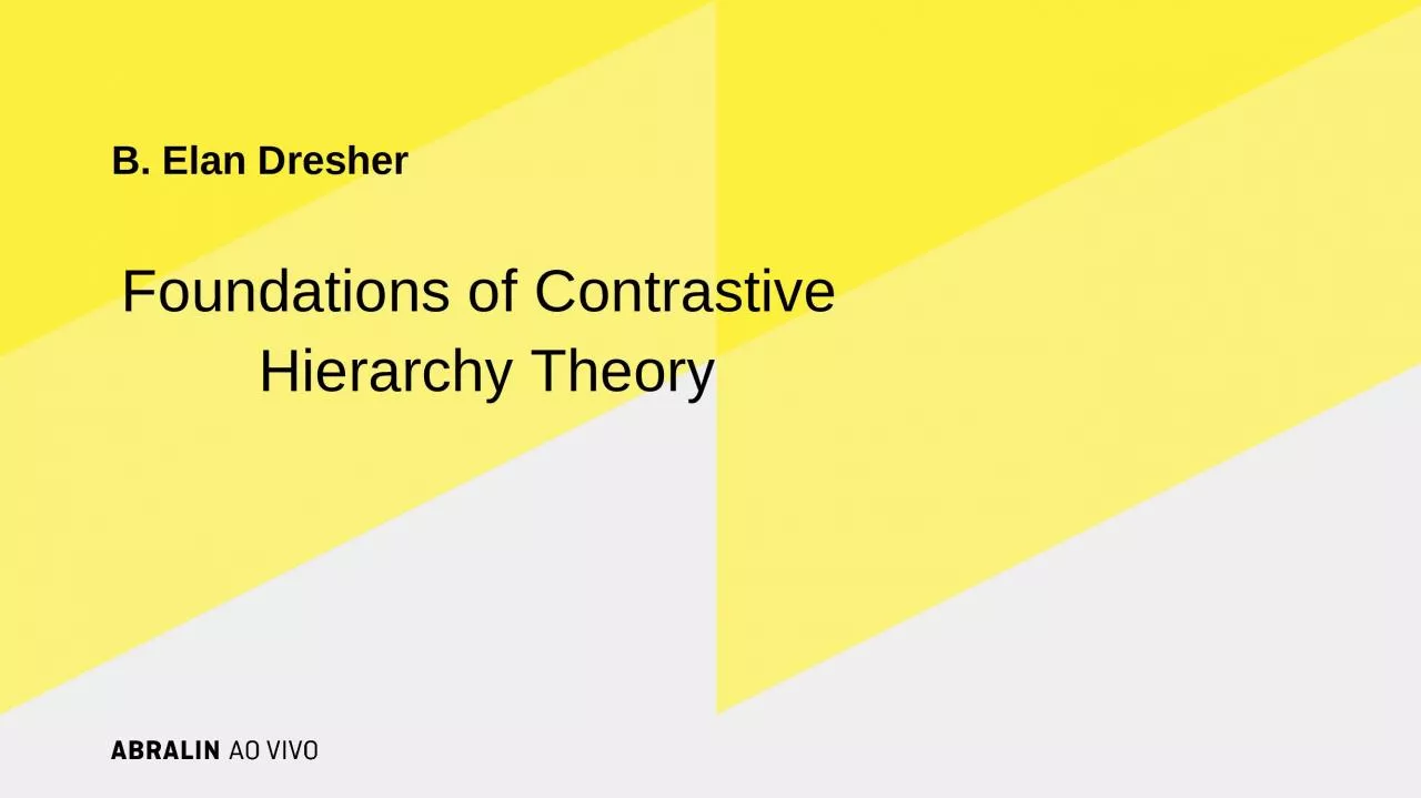 B. Elan Dresher Foundations of Contrastive