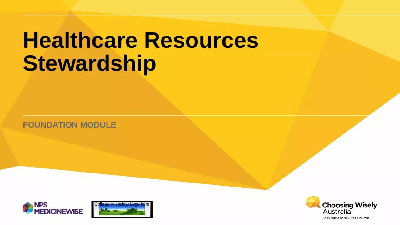 Healthcare Resources Stewardship