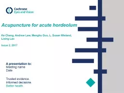 Acupuncture for acute  hordeolum