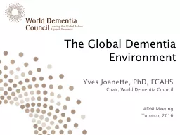 The Global Dementia Environment