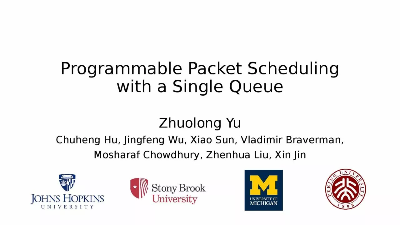 Programmable Packet Scheduling