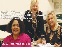 Applied Management-  Human Resource Management