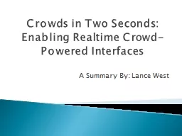 Crowds in Two Seconds: Enabling