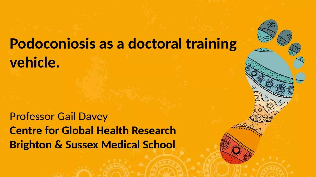 PPT-Podoconiosis as a doctoral training vehicle.