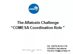 The  Aflatoxin  Challenge