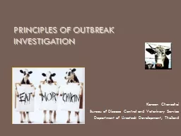 Principles of Outbreak  invEstigation
