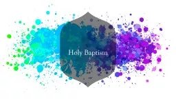 Holy Baptism Baptism verses