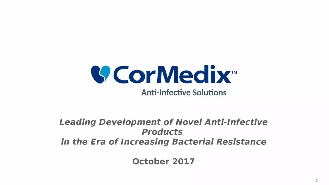 Anti-Infective Solutions