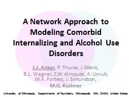 A Network Approach to Modeling Comorbid Internalizing and Alcohol Use Disorders