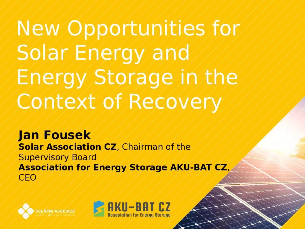 New Opportunities for Solar Energy and Energy Storage in the Context of Recovery
