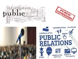 What  is Public Information work ?