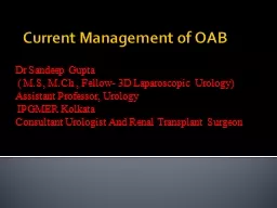 Current Management of OAB