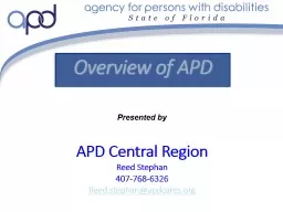 Overview of APD Presented by