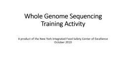 Whole Genome Sequencing Training Activity
