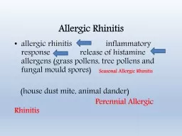 Allergic Rhinitis allergic
