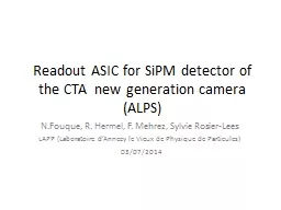 Readout ASIC for  SiPM  detector of the CTA  new generation camera