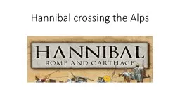 Hannibal crossing the Alps