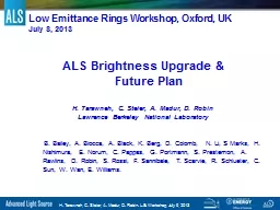 Low  Emittance  Rings  Workshop, Oxford, UK