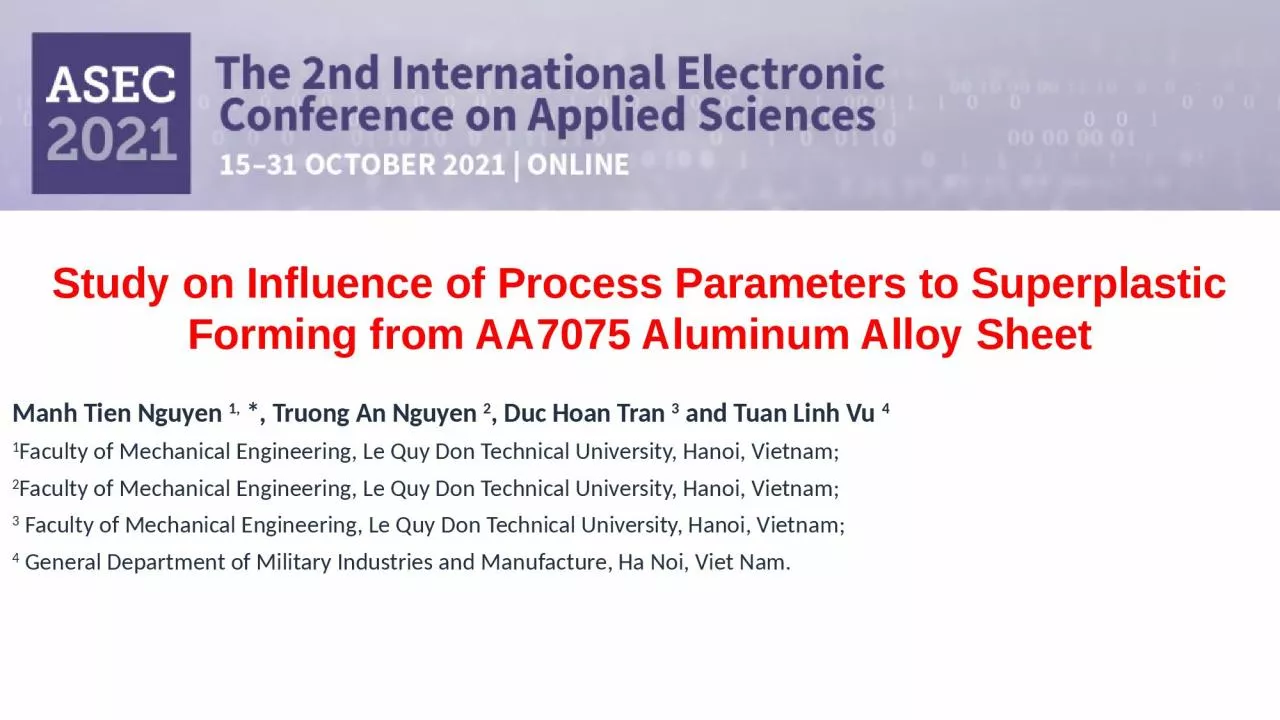 Study on Influence of Process Parameters to Superplastic Forming from AA7075 Aluminum