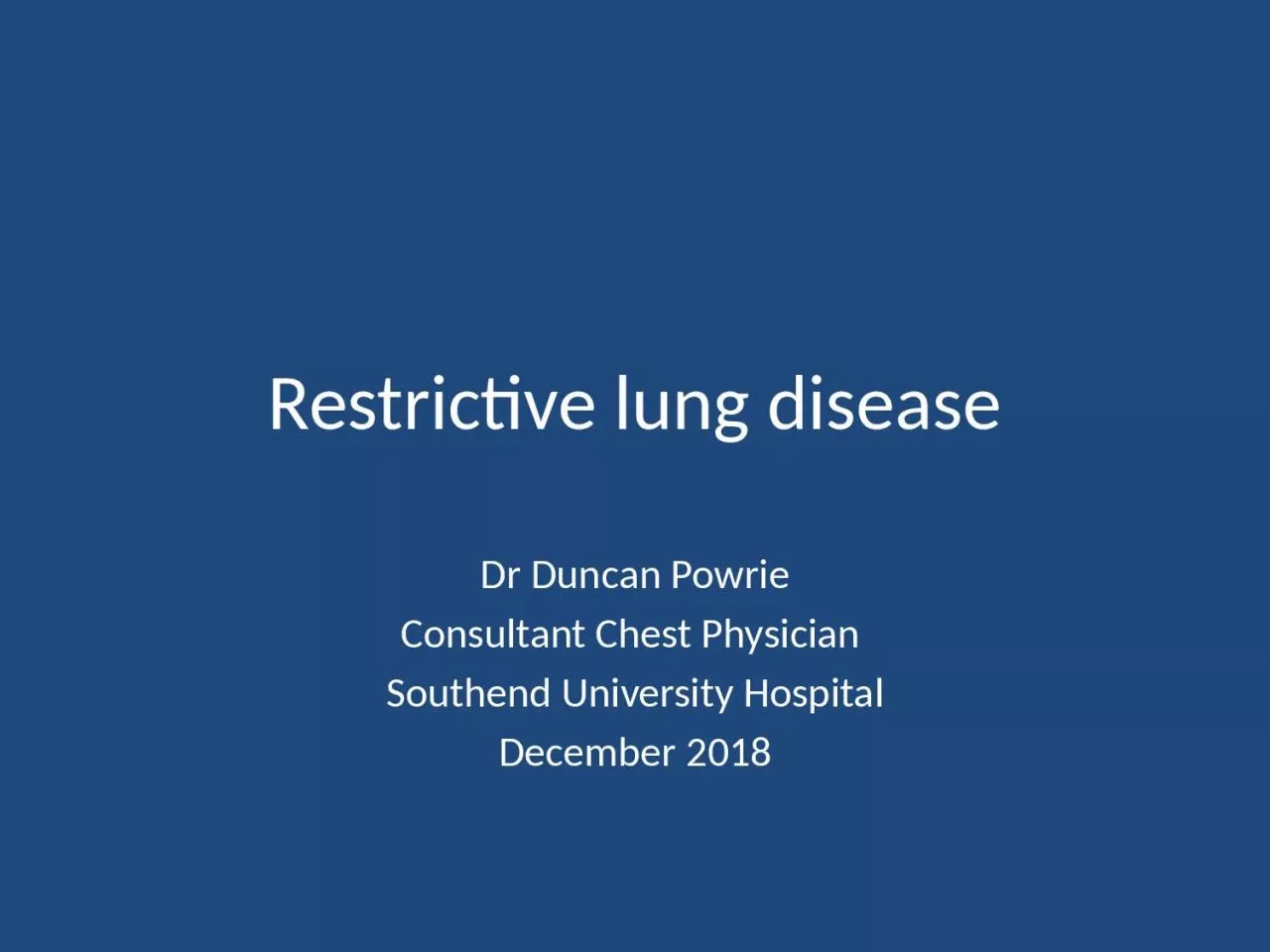 Restrictive lung disease