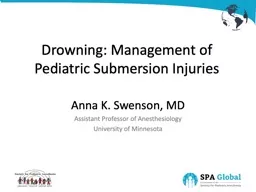 Drowning: Management of Pediatric Submersion Injuries