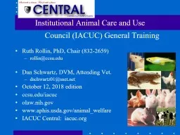Institutional Animal Care and Use