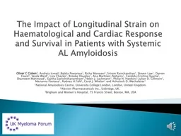 The Impact of Longitudinal Strain on Haematological and Cardiac Response and Survival in Patients w