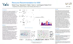 Introduction This  project focuses on resource recommendation using the AAN corpus, a completely ne