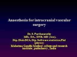Anaesthesia  for intracranial vascular surgery